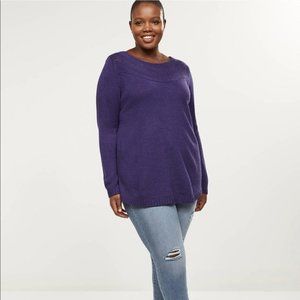 Lane Bryant Pointelle Boatneck Sweater 14/16